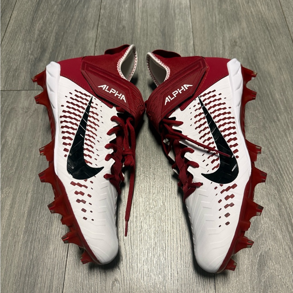 Nike Alpha Menace Pro 2 Mid Football Cleats White/Red BV3945-106 Men's
